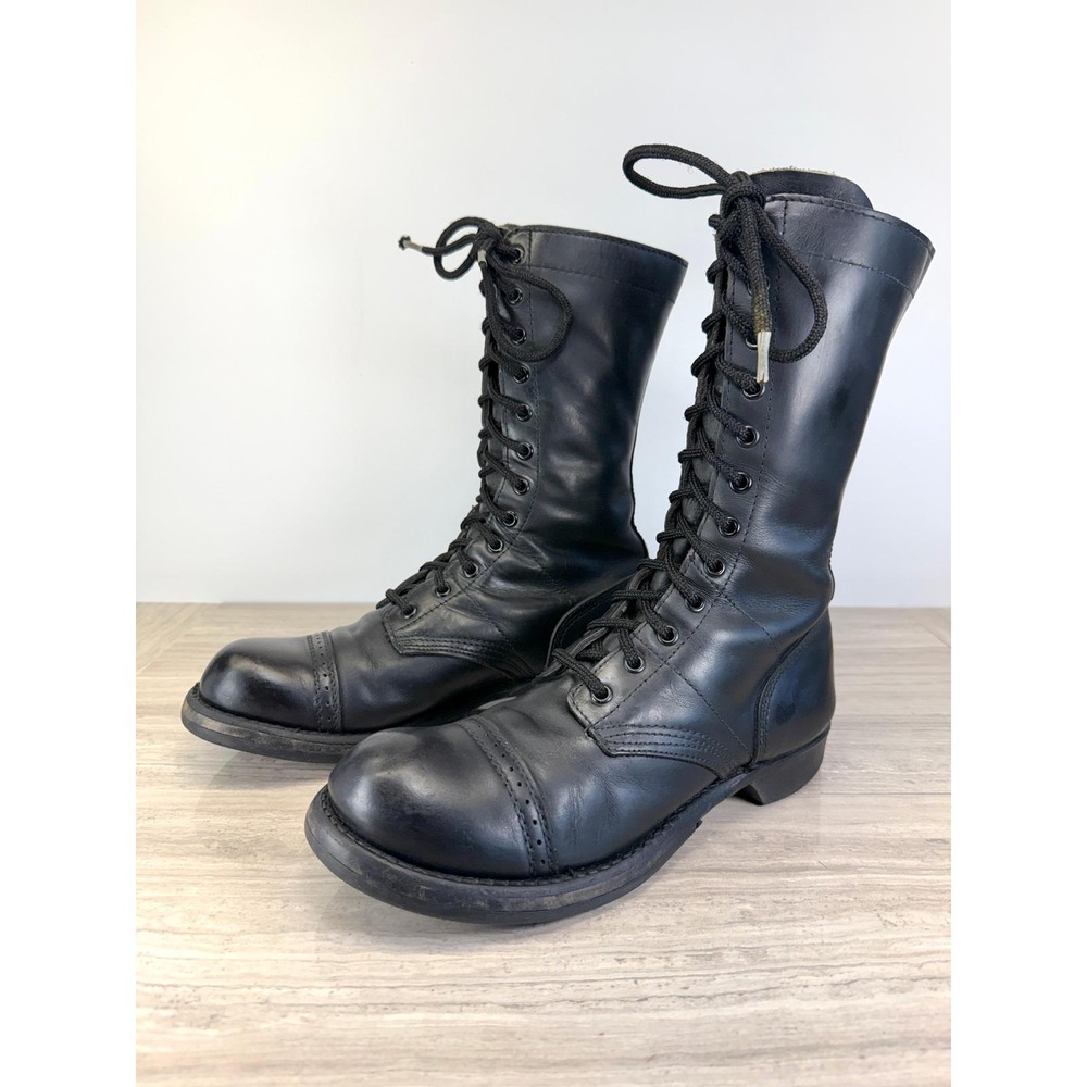 Vintage 70s Corcoran Jump Combat Boots Punk Rock Goth Grunge Men 8.5